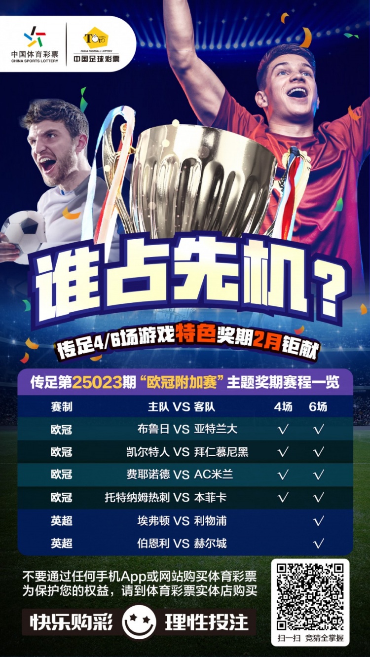  誰(shuí)占先機？！傳足特色獎期第25023期聚焦歐冠附加賽