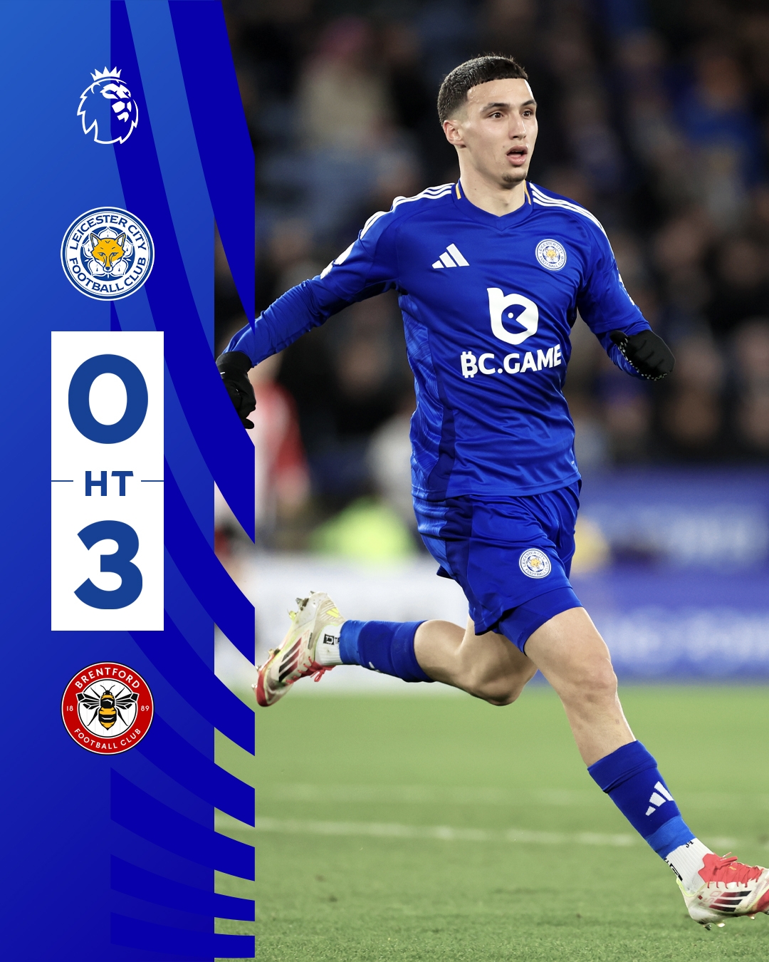  半場(chǎng)0-3！萊斯特若不進(jìn)球輸球，將主場(chǎng)6連敗0進(jìn)球創(chuàng  )歷史最糟戰績(jì)