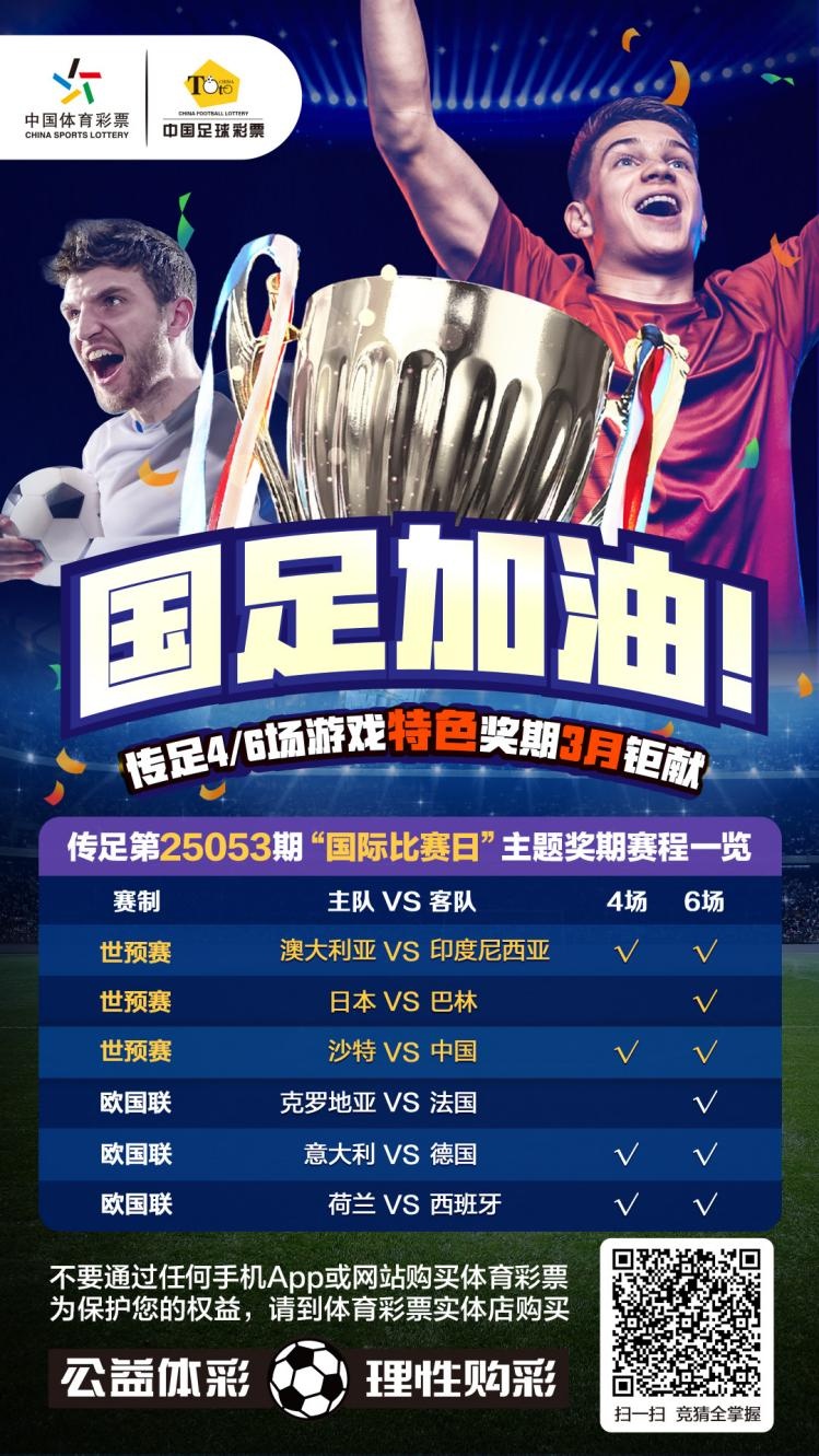  國足加油！傳足特色獎期第25053期聚焦國際比賽日