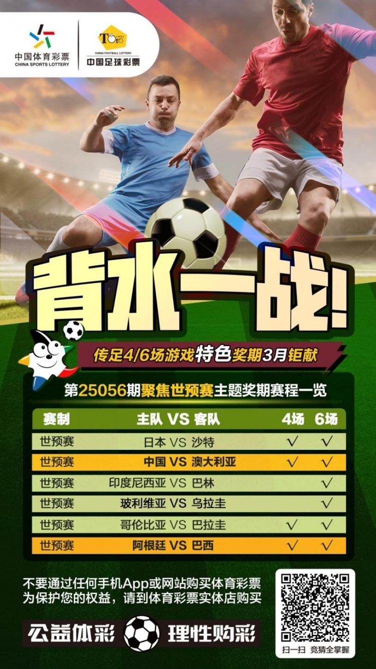  國足背水一戰！傳足特色獎期第25056期聚焦世預賽